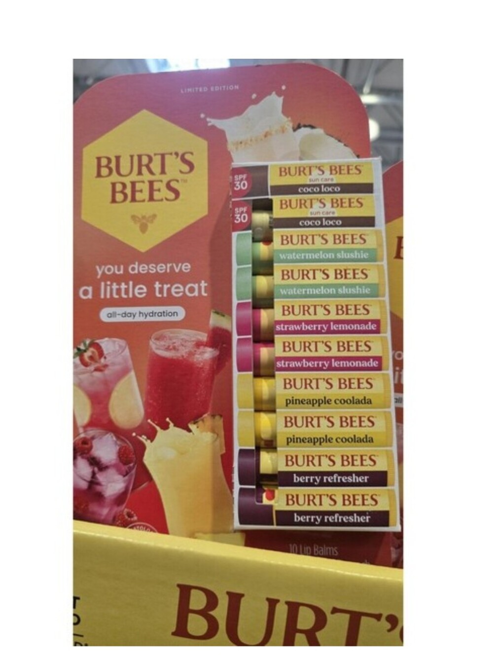 Burt's Bees Drink Inspired Lip Balm Limited Edition 10 PackEXP 12/2027
